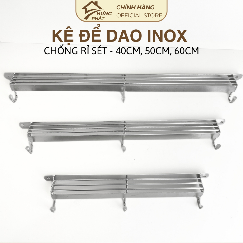 Kệ Để Dao Inox Chống Rỉ Sét Có Móc Treo Đồ Tiện Lợi - Hưng Phát ...