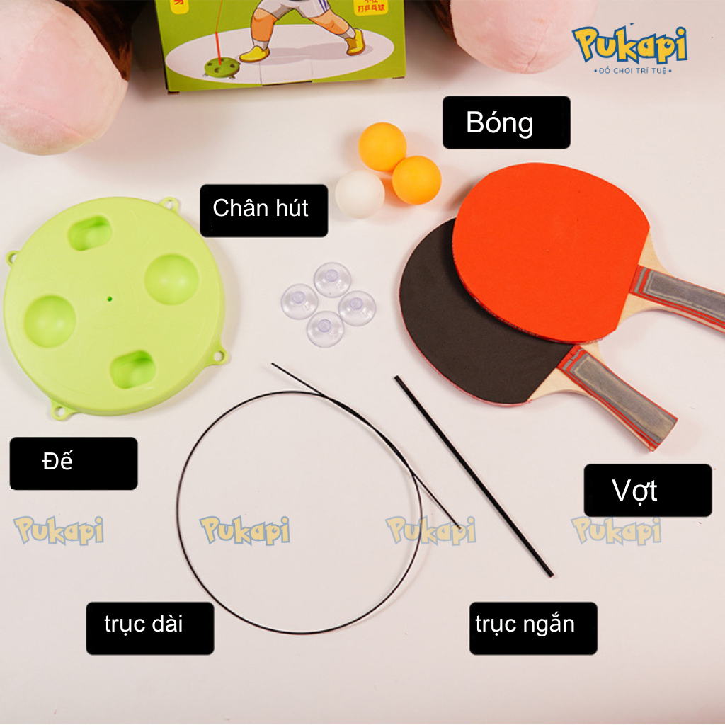 Đồ Chơi Bóng Bàn Tập Phản Xạ Cho Bé Đánh Bóng Bàn Vợt Bóng Bàn Bóng Phản Xạ Treo Tường Bộ Bóng Bàn-Đồ Chơi Cho Bé PUKAPI
