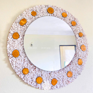 (GT-07) Gương tròn treo tường LỘC MỘC D60cm - Handmade Decor Nghệ Thuật thiên nhiên, Cafe Homestay