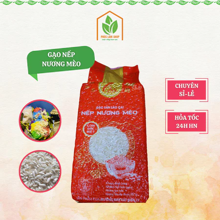 2kg Gạo nếp nương mèo đặc sản Lào Cai loại Vip, gạo nếp nương loại VIP mềm dẻo thơm ngon