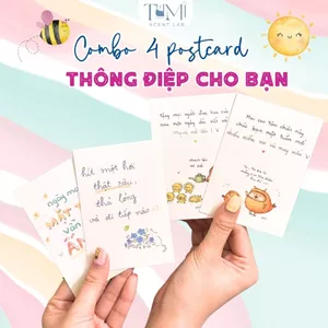 Combo 4 Card Thông Điệp Truyền Năng Lượng – Lời Nhắn Tích Cực, Dùng Làm Thiệp, Quà Tặng Bạn Bè