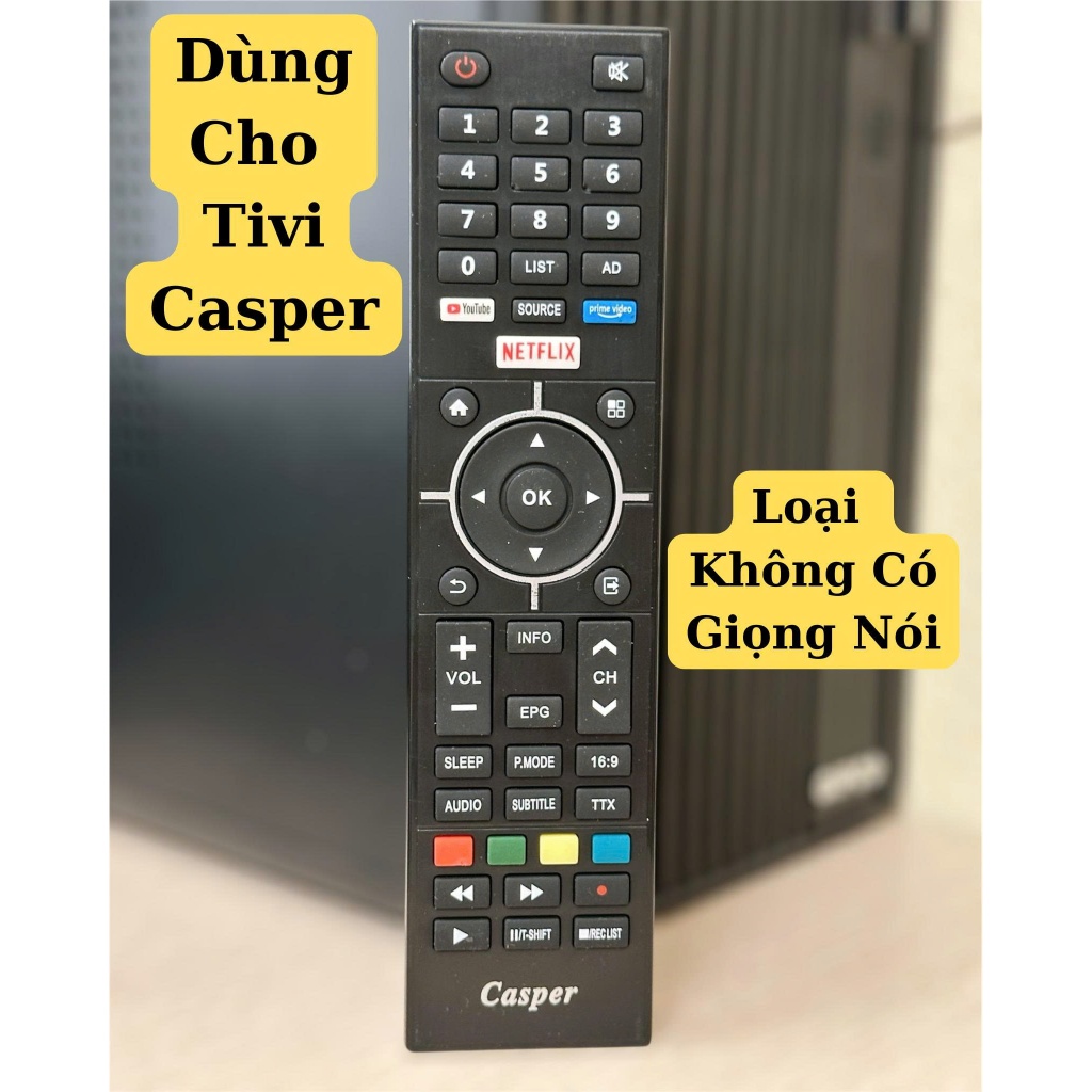 Điều khiển tivi smart Casper. Remote điều khiển TV Casper NETFLIX ...