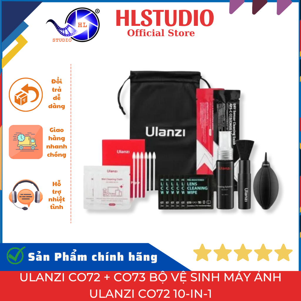Ulanzi CO72 + CO73 Bộ Vệ Sinh Máy Ảnh Ulanzi CO72 10‑in‑1 + Bóng Thổi ...