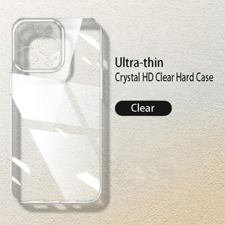 Ốp Lưng iPhone PC Cứng Trong Suốt Siêu Mỏng Bảo Vệ Camera Sang Trọng Crystal Clear Slim Cho iP 17 16 15 14 13 12 ProMax
