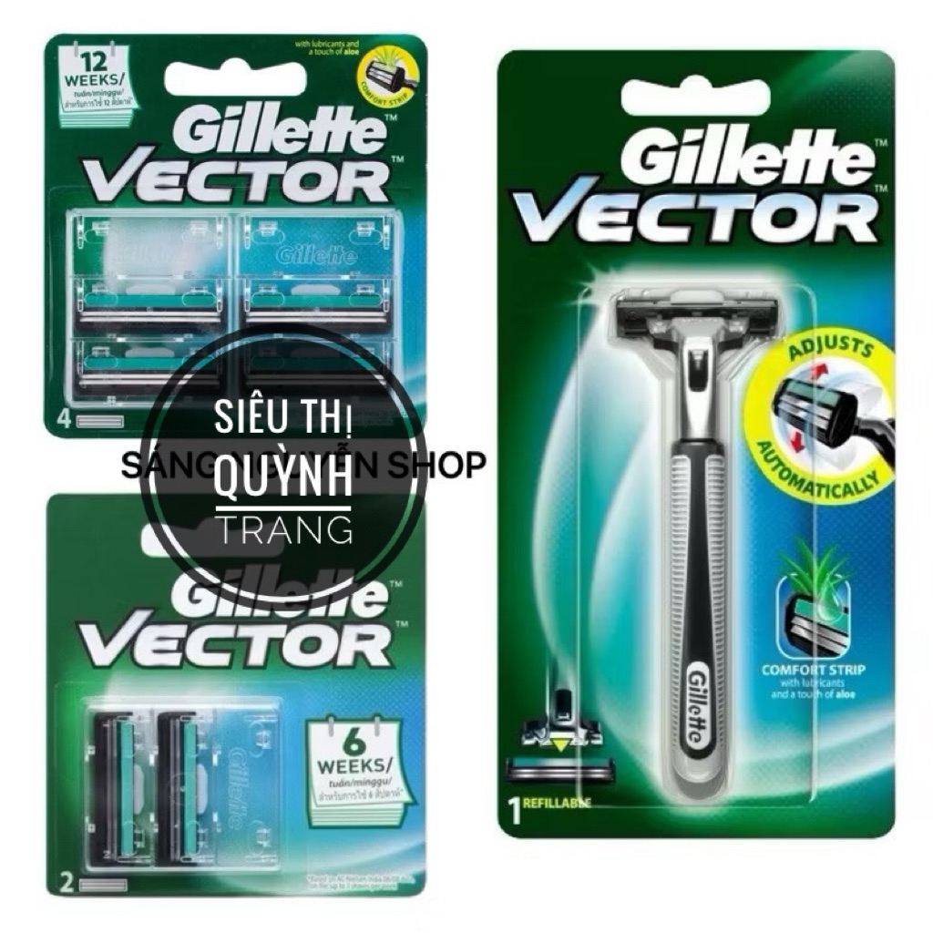 Bàn Cạo Râu/Dao Cạo Gillette Vector 2 Lưỡi Cao Cấp ... | Shopee Việt Nam