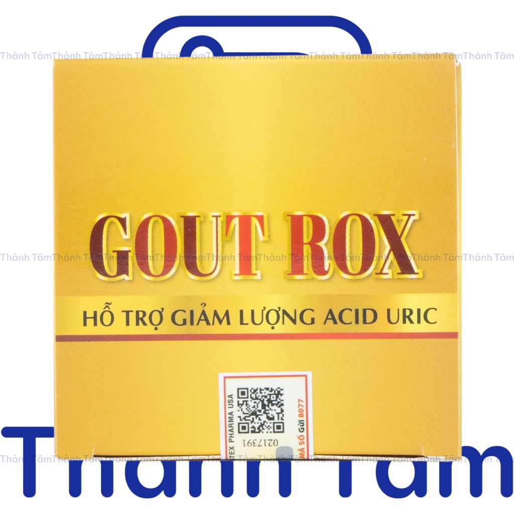 Viên uống GOUT ROX hỗ trợ giảm triệu chứng sưng đau khớp do gout, giảm lượng Acid Uric - Hộp 50 viên
