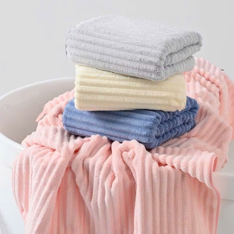 KHĂN TẮM COTTON CÓ VÂN SÓNG CHỐNG XƠ – Khăn Tắm Độ Bền Cao- Dễ Vệ Sinh- Không Pha Màu