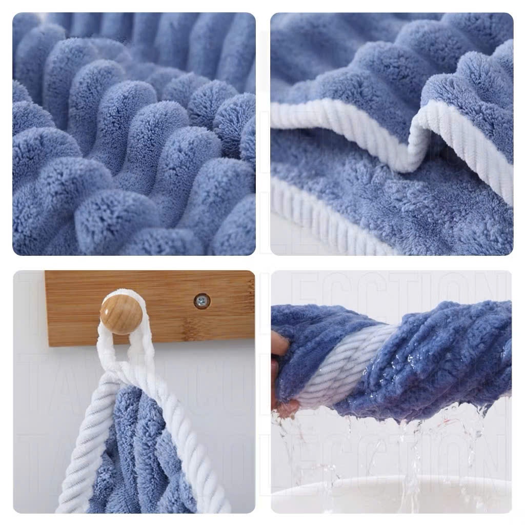 KHĂN TẮM COTTON CÓ VÂN SÓNG CHỐNG XƠ – Khăn Tắm Độ Bền Cao- Dễ Vệ Sinh- Không Pha Màu