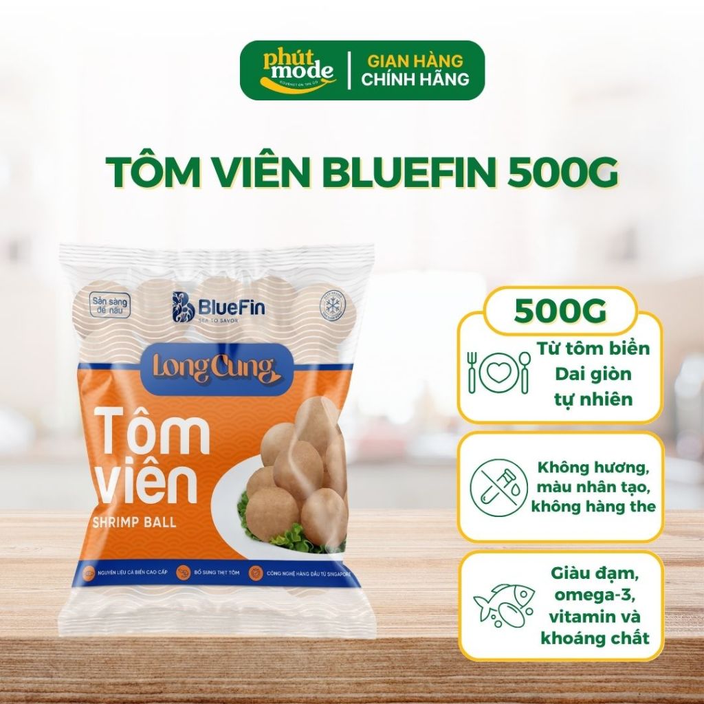 Tôm viên Long Cung 500g - Thơm ngon đậm vị biển Đông, lựa chọn số 1 cho bữa ăn gia đình Việt