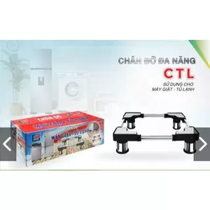 Chân đỡ đa năng máy giặt- Tủ lạnh CTL thanh inox 201 siêu bền, chắc chắn