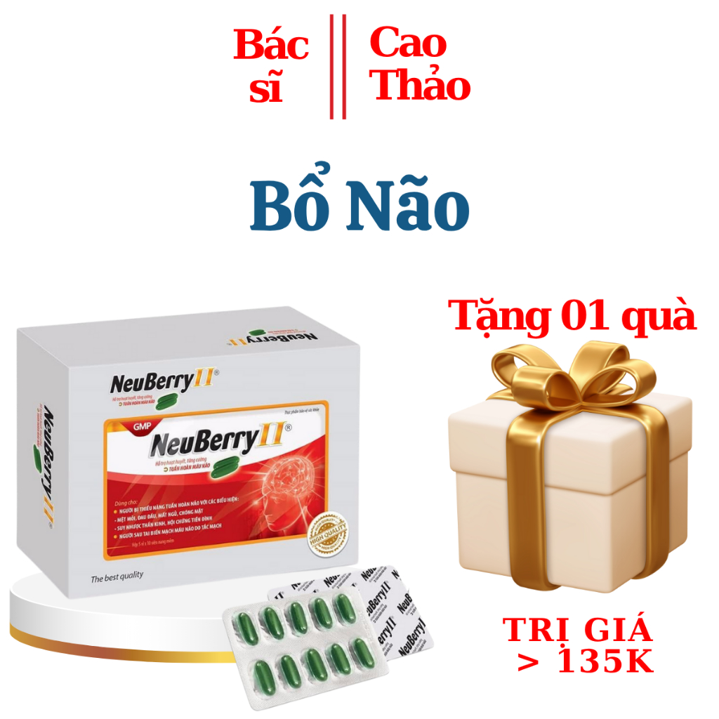 NeuBerry II - Viên Uống Bổ Não Hộp 50 Viên