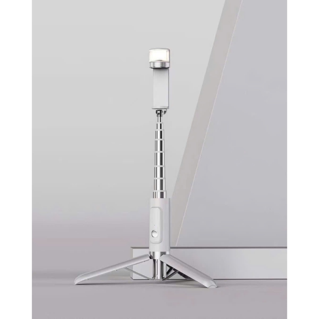 gậy chụp ảnh 3 chân M08S ,Gậy tự sướng mini gấp gọn chiều dài sử dụng 23-80cm kèm remote và đèn trợ sáng