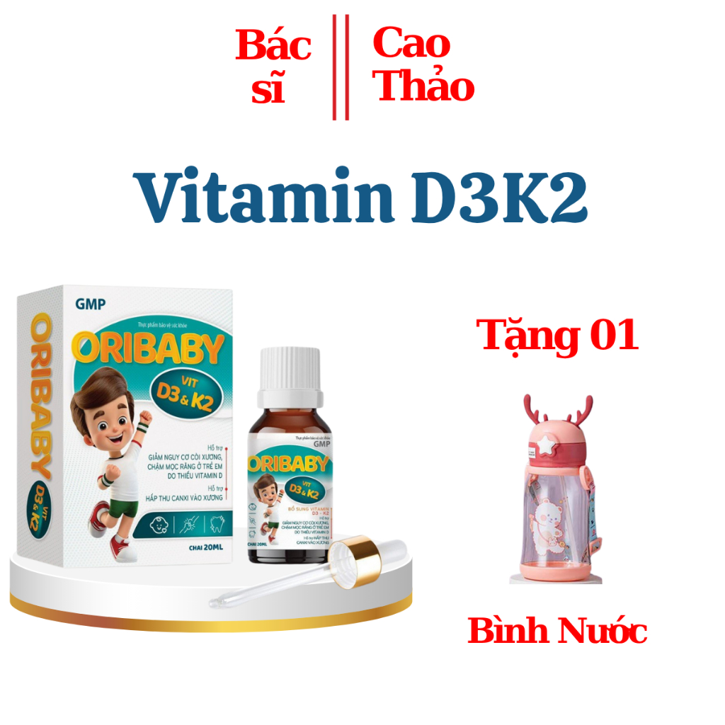 D3K2 Oribaby - Bổ Sung D3+K2 Cho Bé Chai 20ml