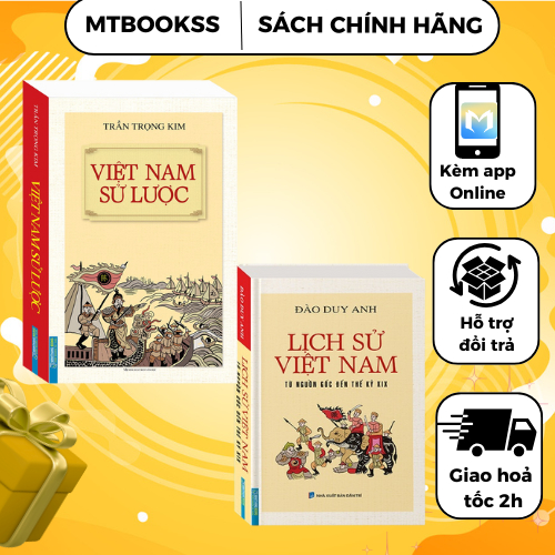 Sách - Combo Lịch sử Việt Nam từ nguồn gốc đến thế kỷ XIX (bìa mềm) + Việt Nam sử lược (bìa mềm)