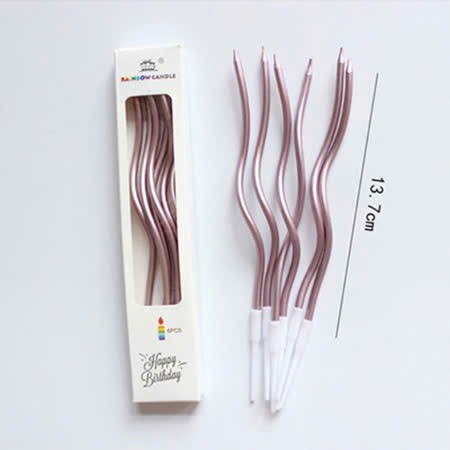 đồ trang trí bánh [FREESHIP❤️] vỉ 6 nến xoắn dài cao cấp, nến sóng dài sinh nhật