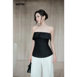 Áo cúp ngực form ôm tafta fine eo xếp ly Maybi
