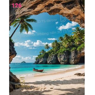 Phông NỀN backGround Studio Chụp ảnh bãi biển, hoàng hôn, cát trắng mới