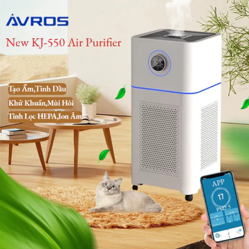 Máy Lọc Không khí Avros KJ-550, HM 808-C Tạo Ẩm - Khử UV-Tạo Ion âm-Cảnh Báo Chất Lượng Không Khí