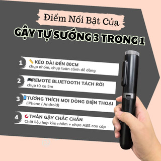 Gậy Tự Sướng Có Đèn Trợ Sáng M08S – Kèm Remote Bluetooth, Tripod Gọn Nhẹ Dễ Dàng Bỏ Túi Mang Đi Du Lịch Cực Tiện