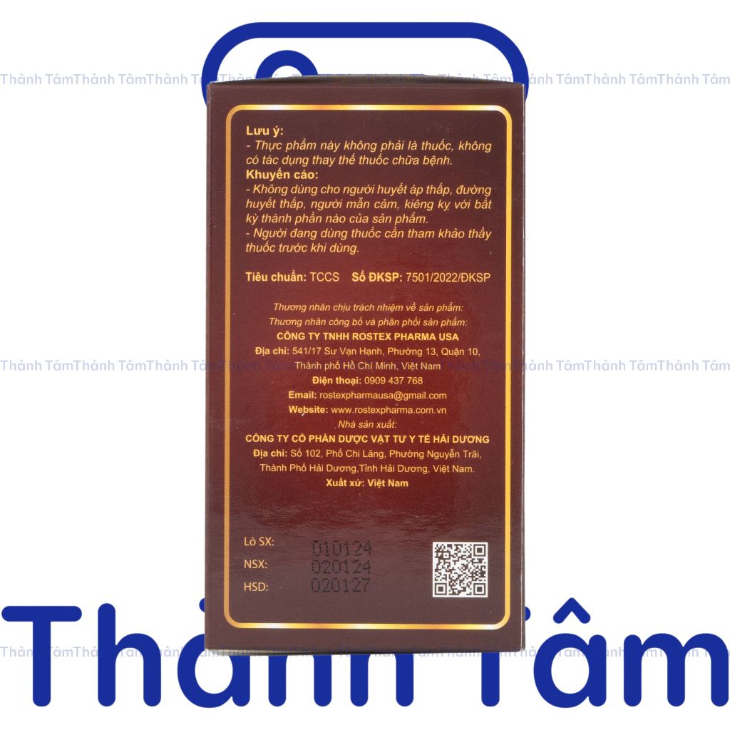 Viên uống đen tóc Hà Thủ Ô Roxtech bổ sung l cystine giảm rụng tóc, bạc tóc, giúp tóc chắc khỏe, đen bóng-  Hộp 30 viên