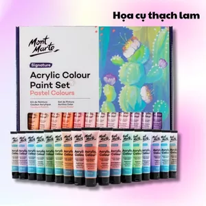 Set Màu Acrylic Pastel Mont Marte – Bộ 12/18 /24/36/48 MàuTông Màu Pastel Dễ Thương Họa Cụ Thạch Lam