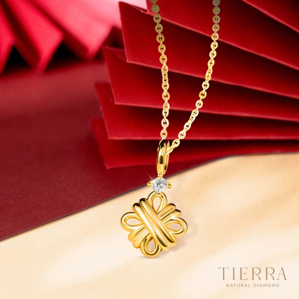 [CHAT TRƯỚC KHI ĐẶT] Mặt Dây Cát Tường Tierra FMD5017 Vàng 10K/ 14K/ 18K Tấm CZ, Phụ Kiện Trang Sức Nữ