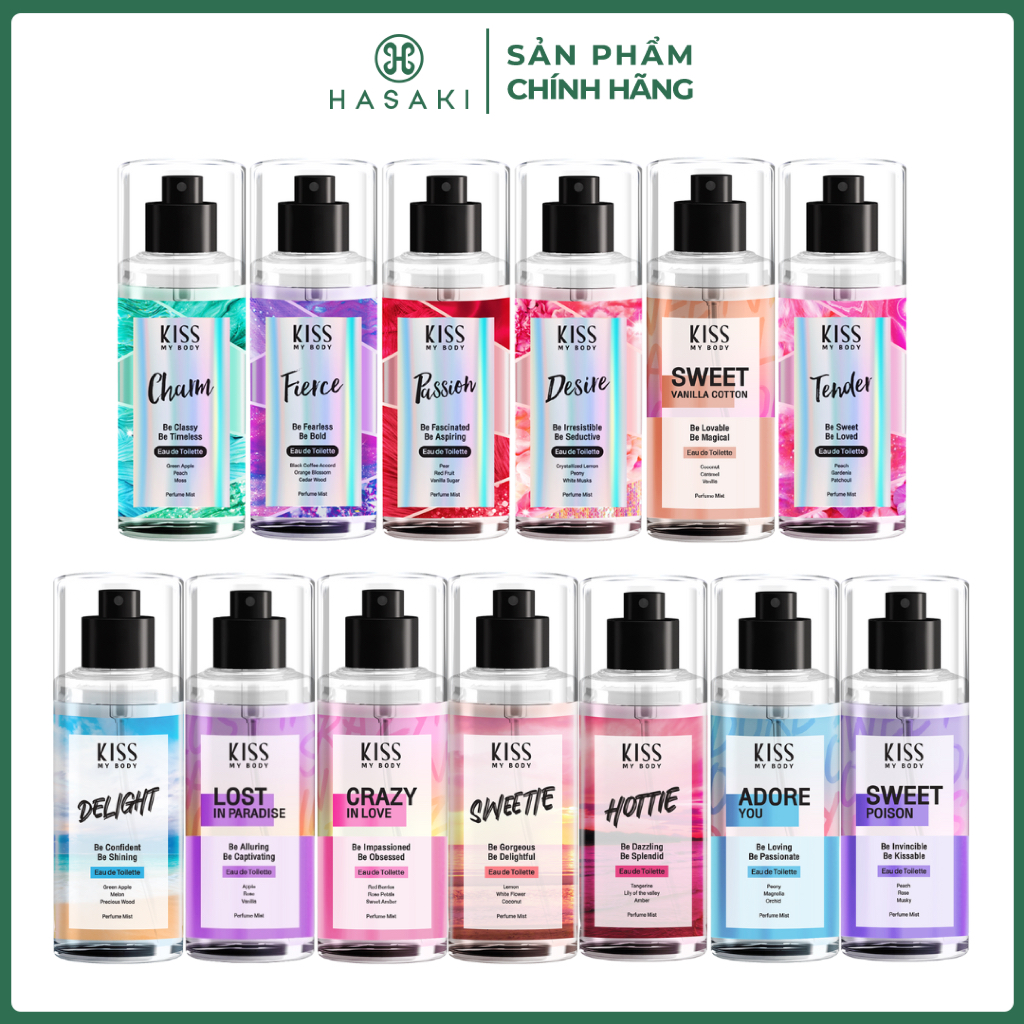 Xịt Thơm Toàn Thân Kiss My Body Passion 88ml