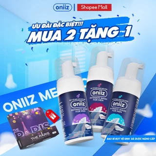 Combo ưu đãi Bọt vệ sinh nam giới Oniiz, Dung dịch vệ sinh nam tạo bọt 100ml - Tặng nước hoa cao cấp