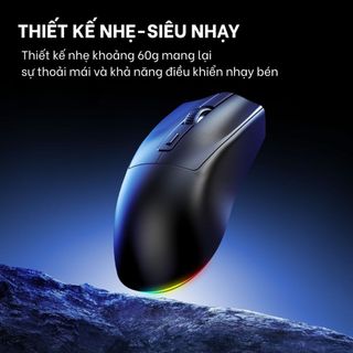 Chuột không dây - Chuột Bluetooth Leaven X3 Chip PRO-Chuột Bluetooth Có Dock Sạc- LED Rgb-1600 DPI Siêu nhẹ-BH12T