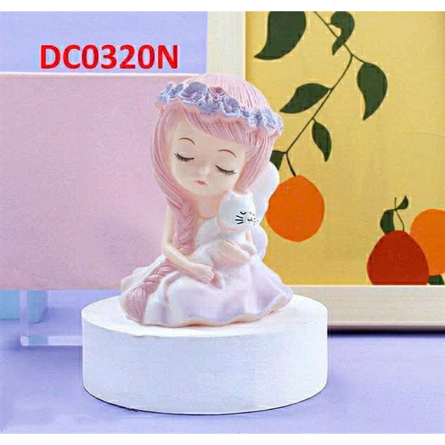 [phụ kiện bánh kem] Cô gái thiên thần trang trí bánh kem sang trọng HPBD