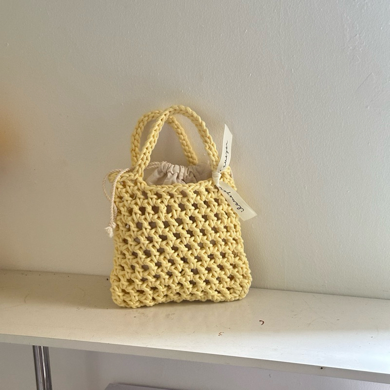 Túi lưới NET BAG đan móc len thủ công sợi cotton, túi xách nữ nhiều màu |  Shopee Việt Nam