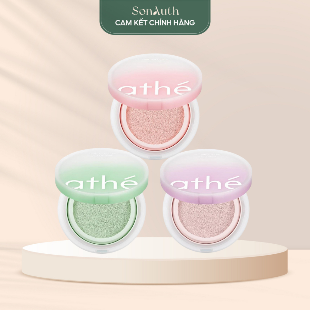 Phấn nước chống nắng Athe vegan Relief Lighting Tone Up Sun Cushion 12g ...