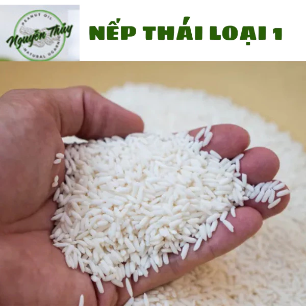Gạo nếp Thái nhập khẩu, nếp dẻo, hạt dài dẻo thơm, nấu xôi, làm vánh, chè, Túi 1kg/2kg/5kg