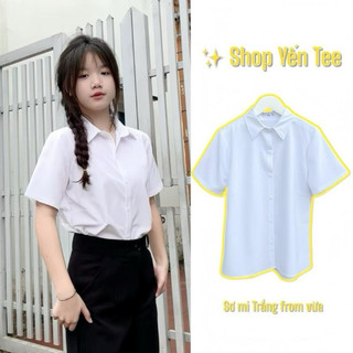 ( 4 mẫu ) Áo sơmi trắng đi học dáng vừa dễ mặc Yến Tee Shop #020