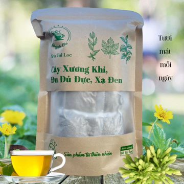 Trà cây xương khỉ, đu đủ đực, xạ đen sao vàng hạ thổ bịch 60 gói lọc
