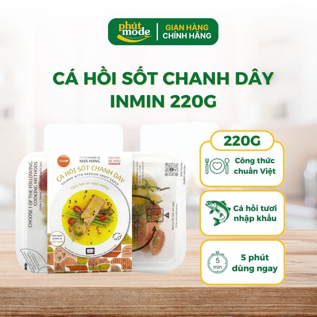 Cá hồi sốt INMIN FOOD Các loại - Hải sản chế biến sẵn giàu dinh dưỡng, tốt cho mọi người 180g