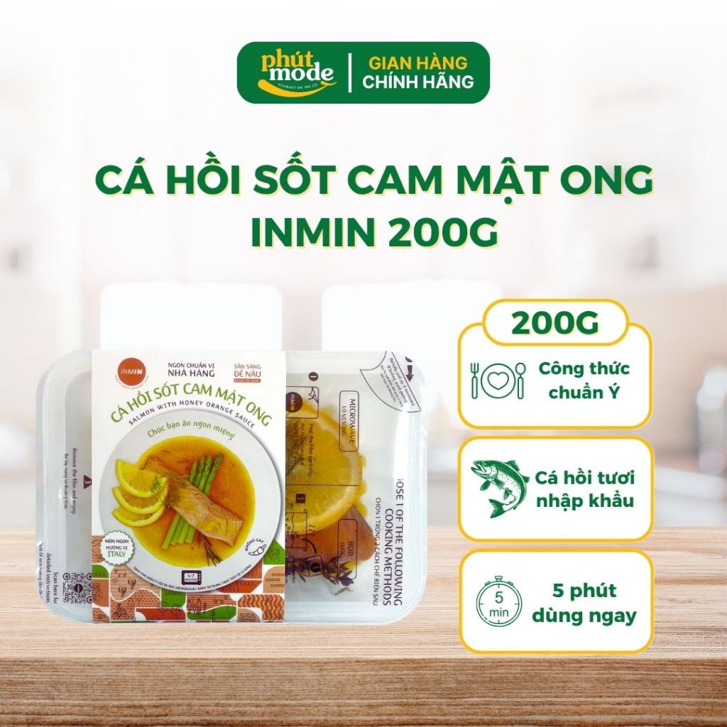 Cá hồi sốt INMIN FOOD Các loại - Hải sản chế biến sẵn giàu dinh dưỡng, tốt cho mọi người 180g
