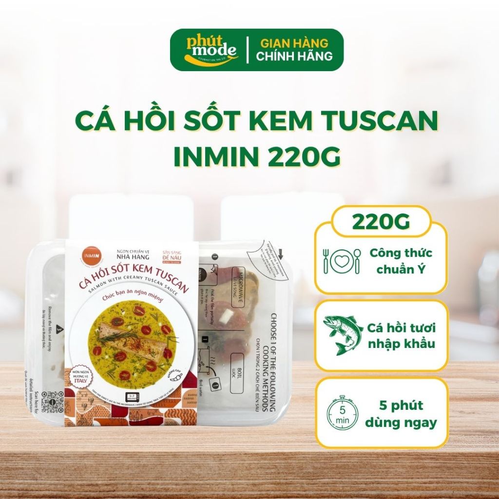 Cá hồi sốt INMIN FOOD Các loại - Hải sản chế biến sẵn giàu dinh dưỡng, tốt cho mọi người 180g