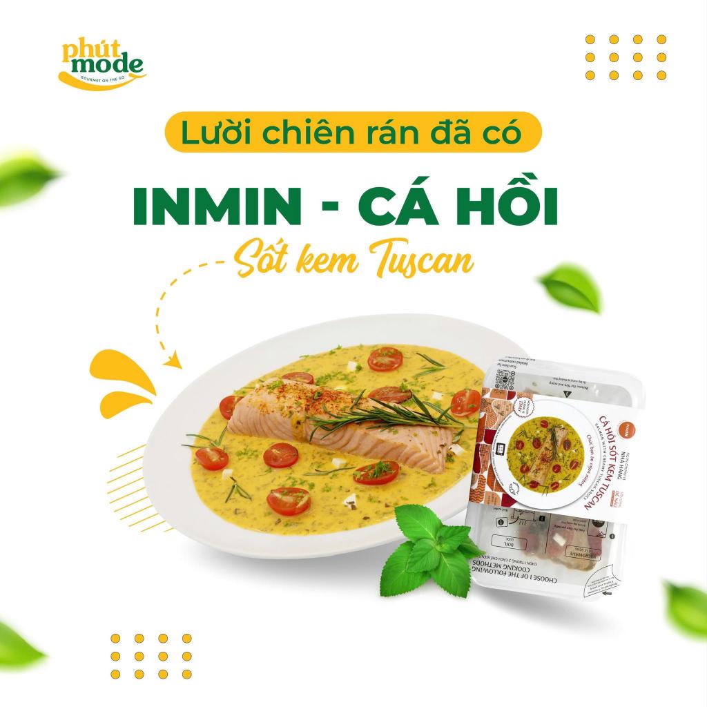 Cá hồi sốt Kem Tuscan INMIN FOOD - Món ăn hải sản tiện lợi, thơm ngon cho mọi người 220g