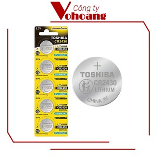 Pin nút viên Toshiba CR2430 / 2430 Lithium 3V chính hãng tương thích với mọi thiết bị
