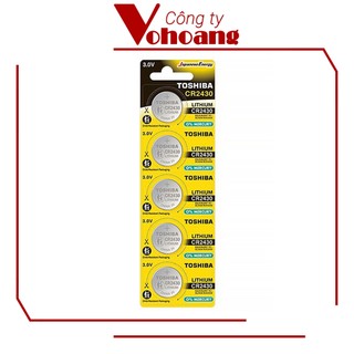 Pin nút viên Toshiba CR2430 / 2430 Lithium 3V chính hãng tương thích với mọi thiết bị