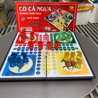 Cờ Cá Ngựa Nam Châm Truyền Thống - Chất Liệu Nhựa Cao Cấp thương Hiệu Vũ Hoàng.