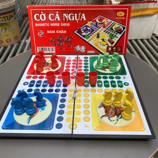 Cờ Cá Ngựa Nam Châm Truyền Thống - Chất Liệu Nhựa Cao Cấp thương Hiệu Vũ Hoàng.