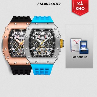 Đồng Hồ Cơ HANBORO Tonneau 900 Bản không hạt | Tặng kèm bóp đựng đồng hồ