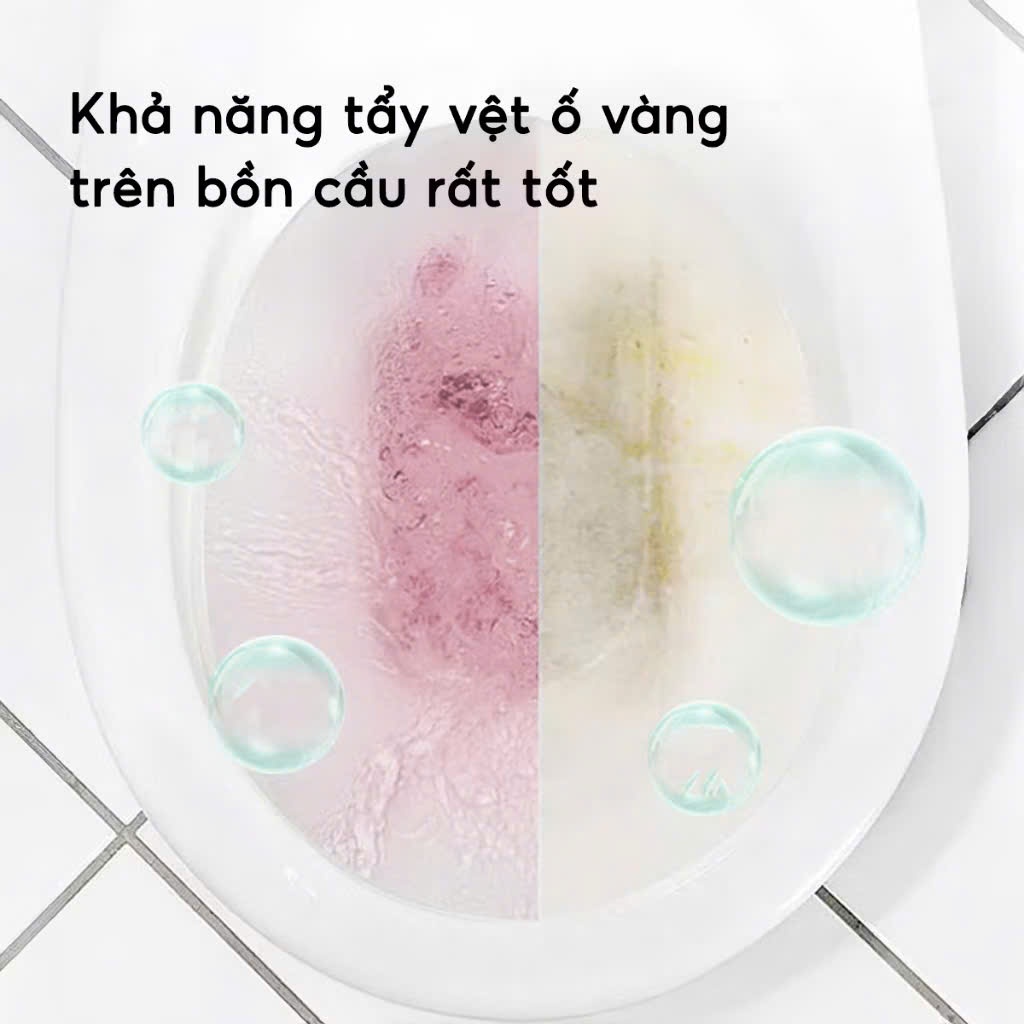 Viên Khử Khuẩn Bồn Cầu Hương Hoa Hồng,Viên Vệ Sinh Bồn Cầu Diệt Khuẩn 99% - HỘP 12 VIÊN THẢ BỒN CẦU TẨY RỬA