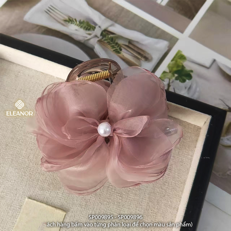 Kẹp tóc nữ càng cua Eleanor Accessories hình bông hoa nhiều cánh phụ kiện tóc kẹp tóc 9895