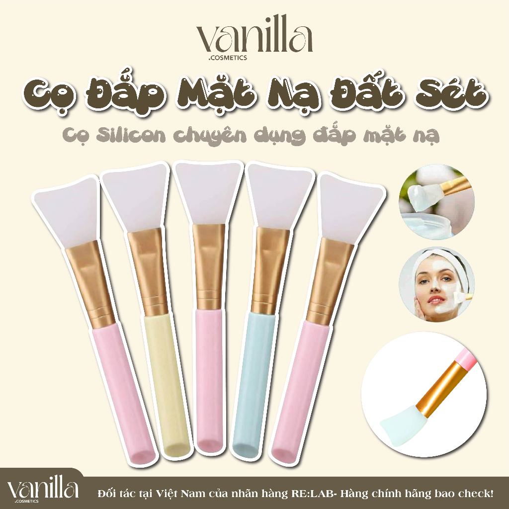 Cọ Đắp Mặt Nạ Bùn cán dài Thân Thiện Với Làn Da