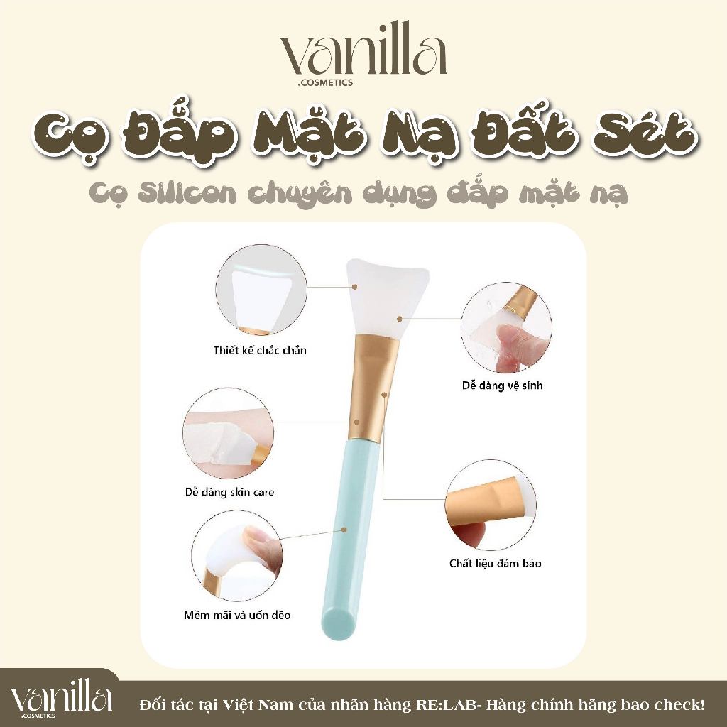 Cọ Đắp Mặt Nạ Bùn cán dài Thân Thiện Với Làn Da
