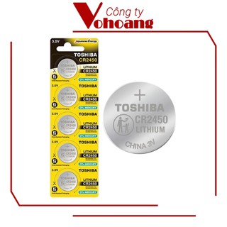 Pin nút viên Toshiba CR2450 / 2450 Lithium 3V chính hãng tương thích với mọi thiết bị