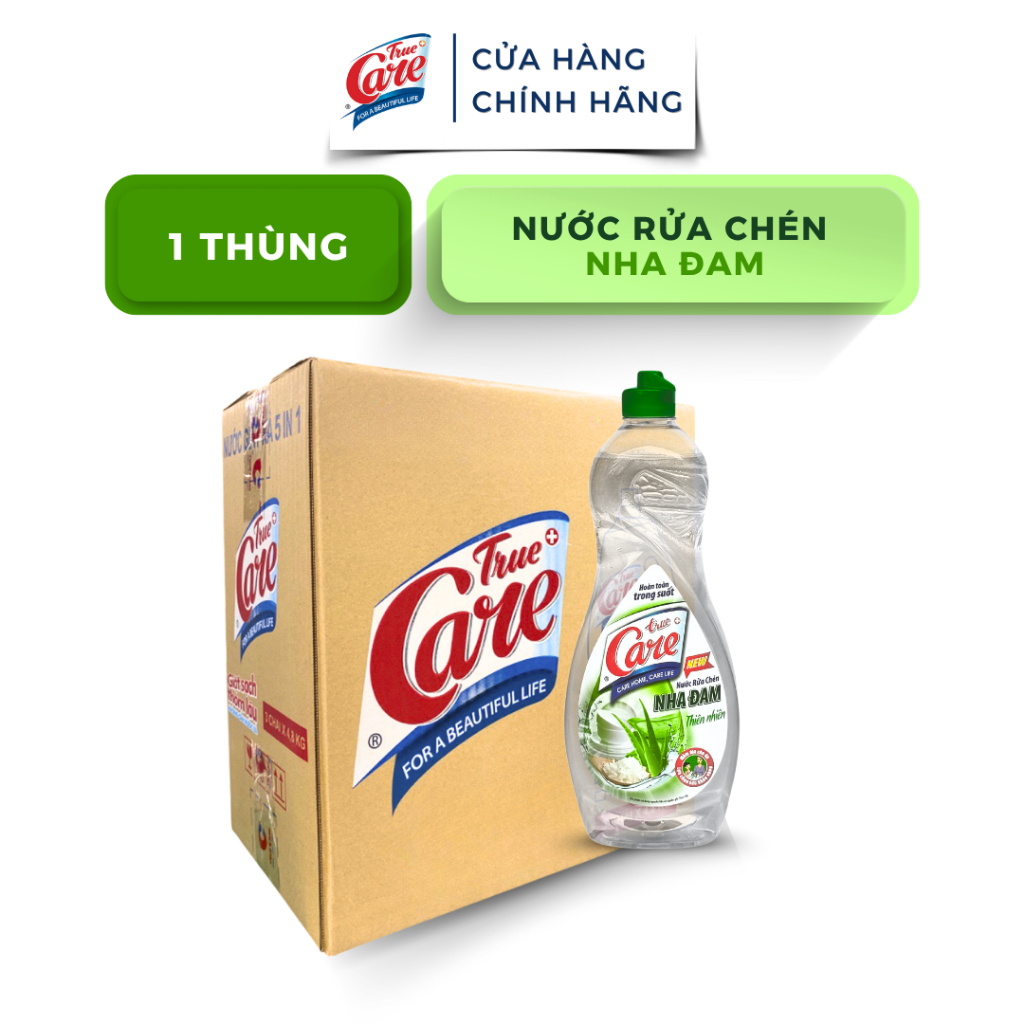 Thùng Nước Rửa Chén Thiên Nhiên True Care  (24chai x 750gr)